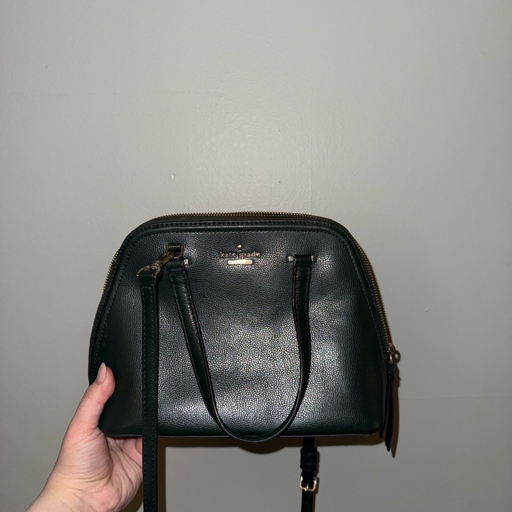 Kate Spade Forest Green Leather Crossbody Bag